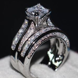2 CTTW C Zirconia Diamond Silver Engagement Ring